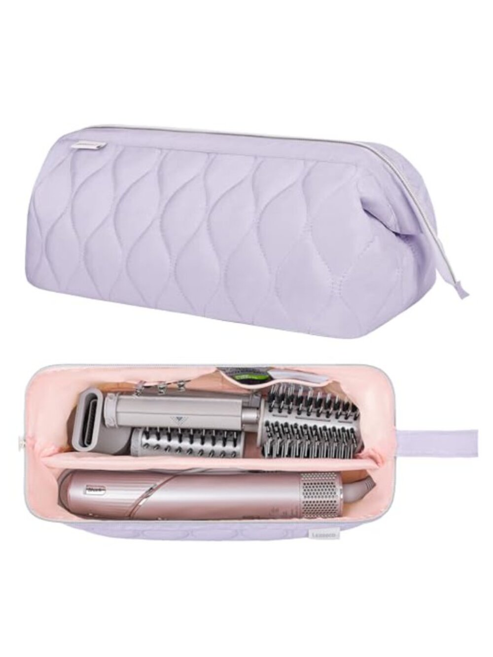 Puffer Travel Case Hair Tool Organizer Water Resistant Polyester Zip Bag
